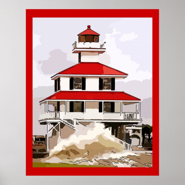 West End Light In Storm Poster (Front)