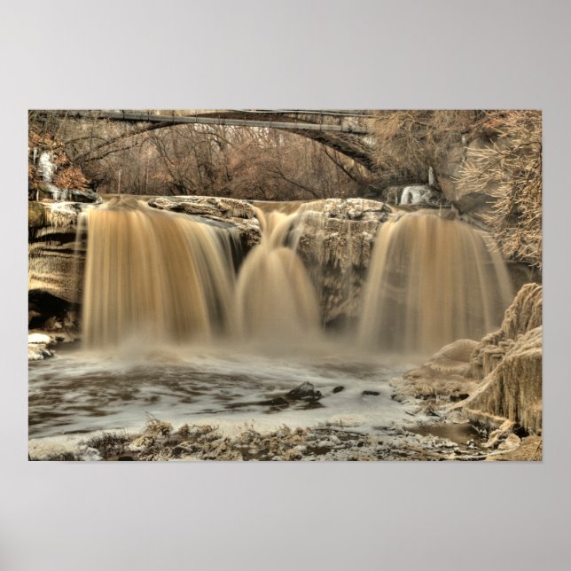 West Falls of the Black River, Elyria, Ohio Poster (Front)
