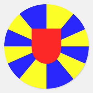 West Flanders province flag Belgium country Classic Round Sticker