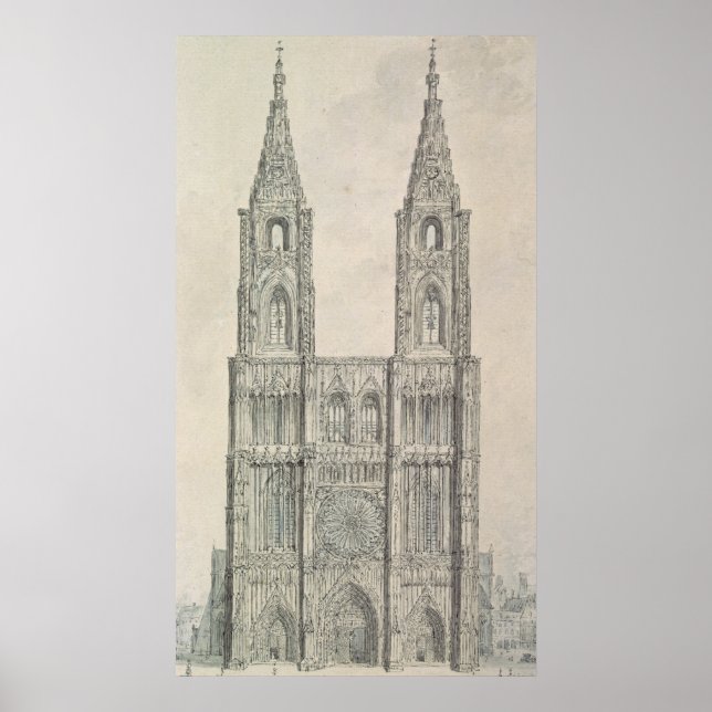 West Front of Strasbourg Cathedral Poster (Front)