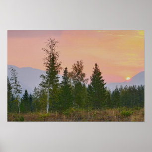 West Glacier, Montana, Sunrise Poster