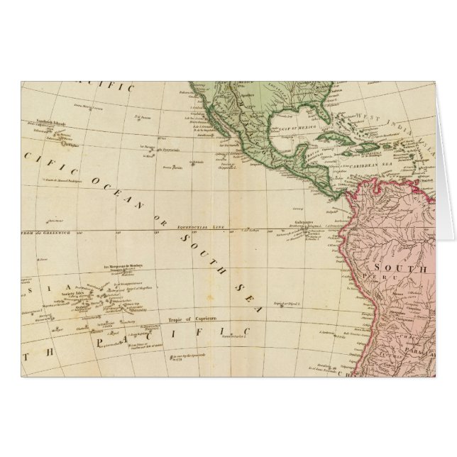 West Hemisphere map (Front Horizontal)