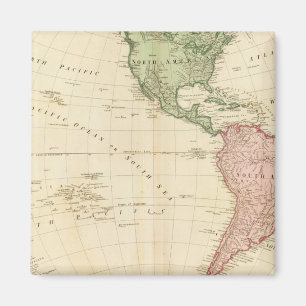 West Hemisphere map Magnet