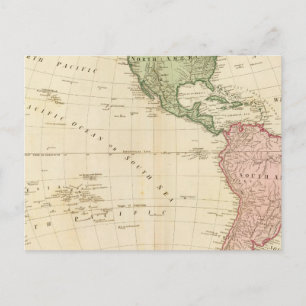 West Hemisphere map Postcard