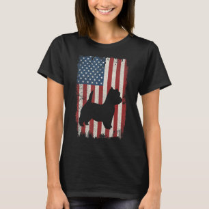 West Highland Terrier American Flag Usa Dog Puppy T-Shirt