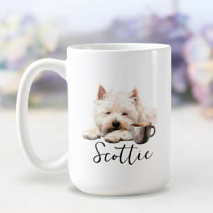 West Highland Terrier and coffee dog with attitude Mug