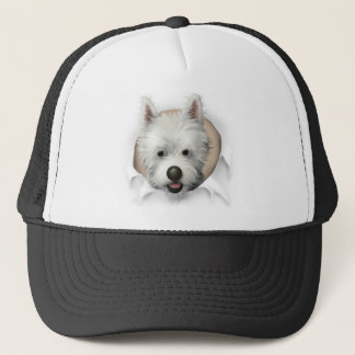 West Highland Terrier Busting Out Trucker Hat