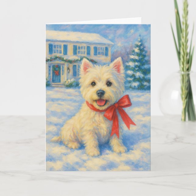 West Highland Terrier Christmas Card (Front)