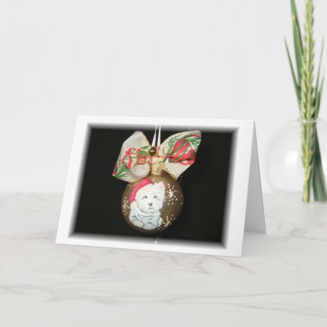 West Highland Terrier Christmas Card (Front)