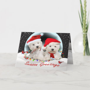 West Highland Terrier Christmas Pals Holiday Card