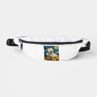 West Highland Terrier Cute Dog Halloween Jack O La Bum Bags