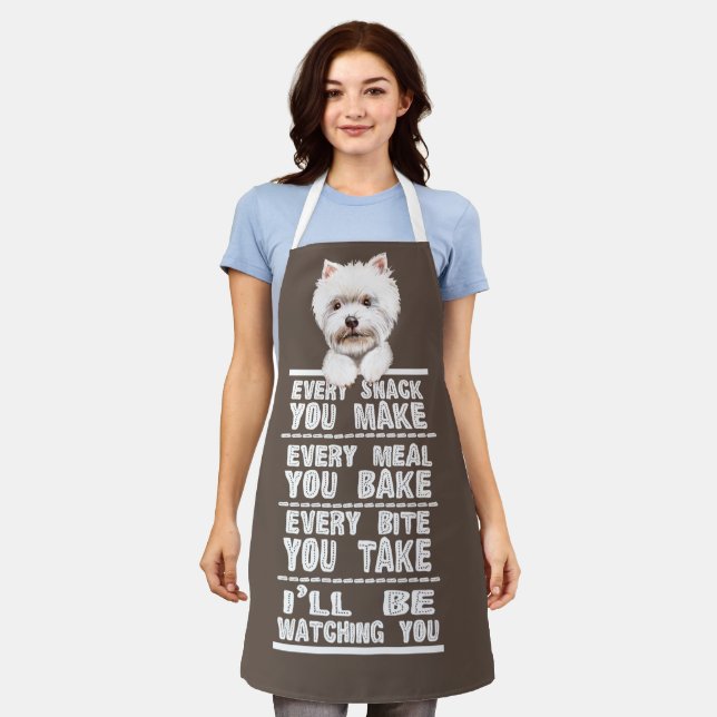 West Highland Terrier Dog Every Snack You Make Apron (Worn)