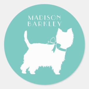 West Highland Terrier Dog Puppy Westie Classic Round Sticker
