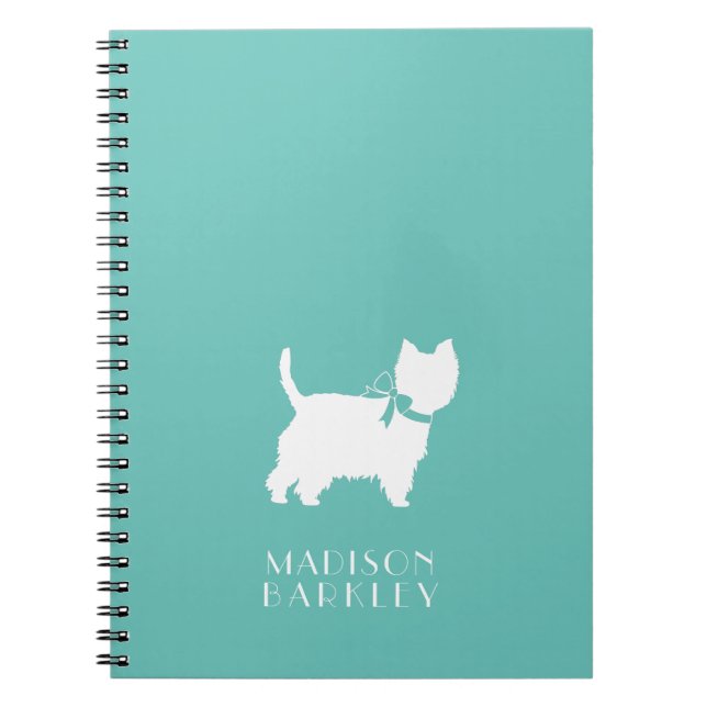 West Highland Terrier Dog Puppy Westie Notebook (Front)