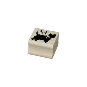 West Highland Terrier Dog Puppy Westie Rubber Stamp