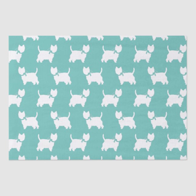 West Highland Terrier Dog Puppy Westie Tissue Paper (Front)