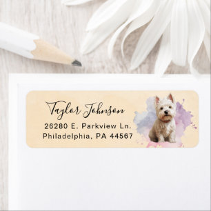 West Highland Terrier Dog Return Address Label