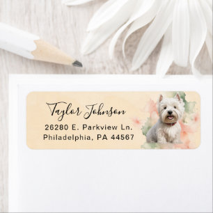 West Highland Terrier Dog Return Address Label