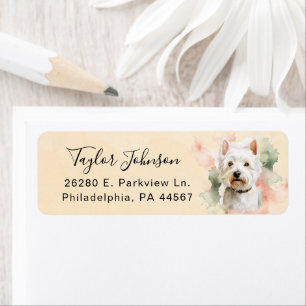 West Highland Terrier Dog Return Address Return Address Label