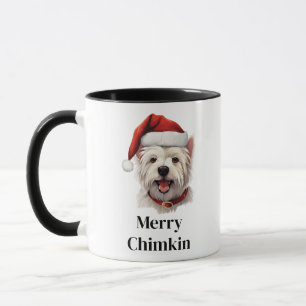 West Highland Terrier Dog Santa Hat Christmas Mug