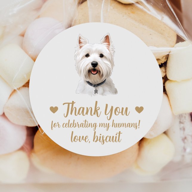 West Highland Terrier Dog Wedding Favour Stickers (Creator Uploaded)
