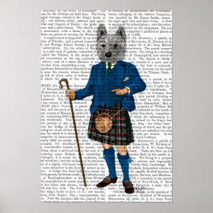 West Highland Terrier in Kilt Poster