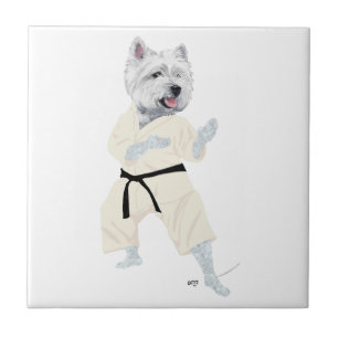 West Highland Terrier KARATE ! Ceramic Tile