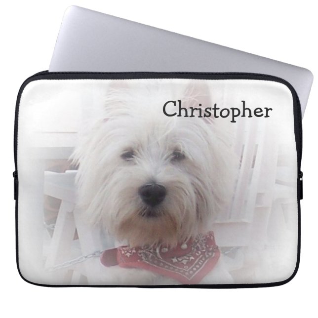 West Highland Terrier Laptop Sleeve (Front)