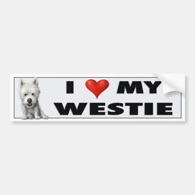 West Highland Terrier Love Sticker (Front)