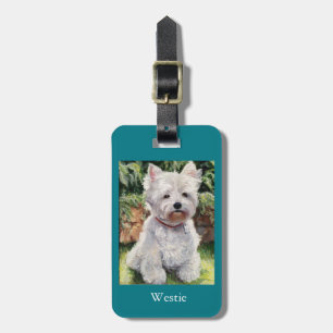 West Highland Terrier luggage or purse tag
