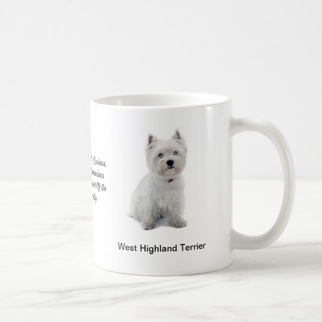 West Highland Terrier Mug  With images and a motif (Right)