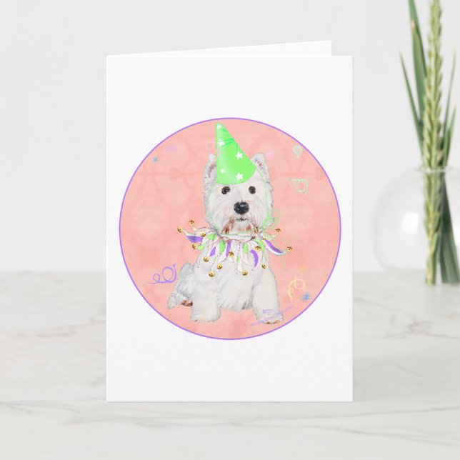 West Highland Terrier Party Card (Front)