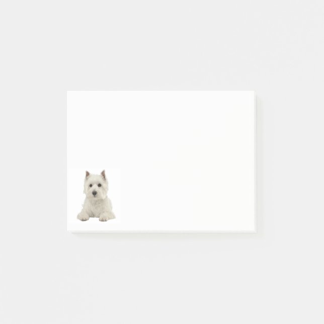 West Highland Terrier Puppy Dog Post-it Notes (Front)