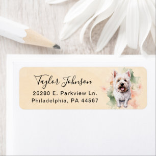 West Highland Terrier Return Address Label