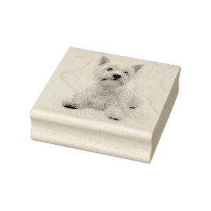 West Highland Terrier Rubber Stamp