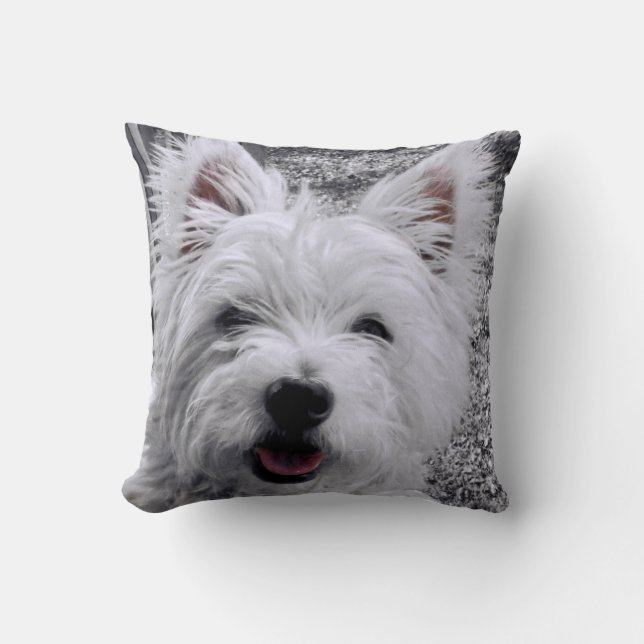 West Highland Terrier Selective Colour Pillow (Front)