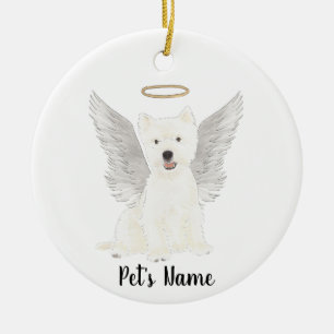 West Highland Terrier Sympathy Memorial Ceramic Ornament