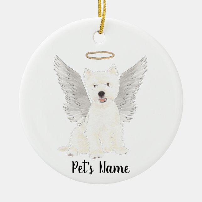 West Highland Terrier Sympathy Memorial Ceramic Ornament (Front)
