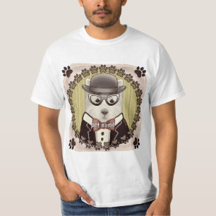 West Highland Terrier wearing glasses t-shirt