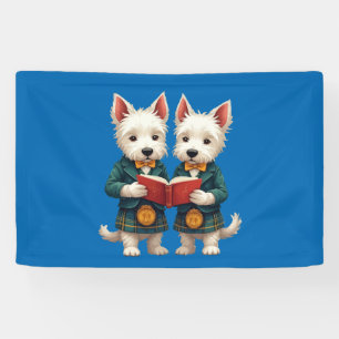 West Highland Terriers Burns Supper Reading Poetry Banner