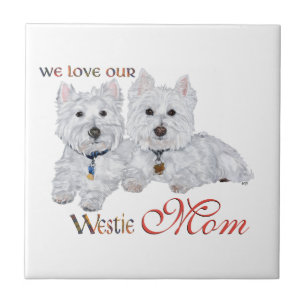 West Highland Terriers Mother's Day Ceramic Tile