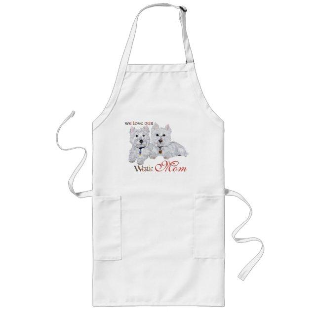 West Highland Terriers Mother's Day Long Apron (Front)