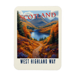 West Highland Way Scotland Vintage Hiking Travel  Magnet