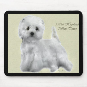 West Highland White Terrier Art Mouse Pad
