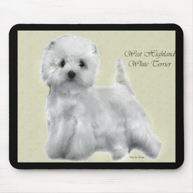 West Highland White Terrier Art Mouse Pad (Front)