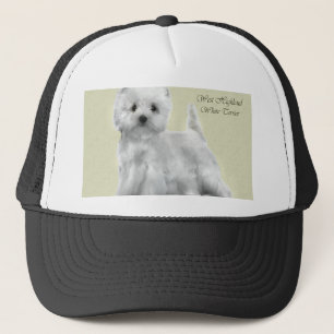 West Highland White Terrier Art Trucker Hat