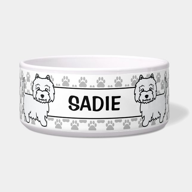 West Highland White Terrier Cartoon Dog (Front)