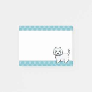 West Highland White Terrier Cartoon Dog Post-it Notes
