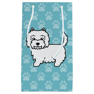 West Highland White Terrier Cartoon Dog Small Gift Bag