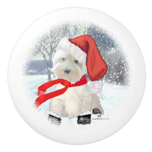 West Highland White Terrier Ceramic Knob